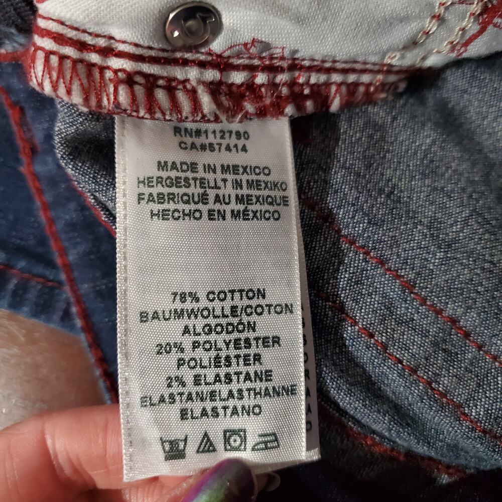 True Religion Kids SE Straight Flap Pocket Dark Wash Jeans Size 8 Youth Unisex - Picture 7 of 9